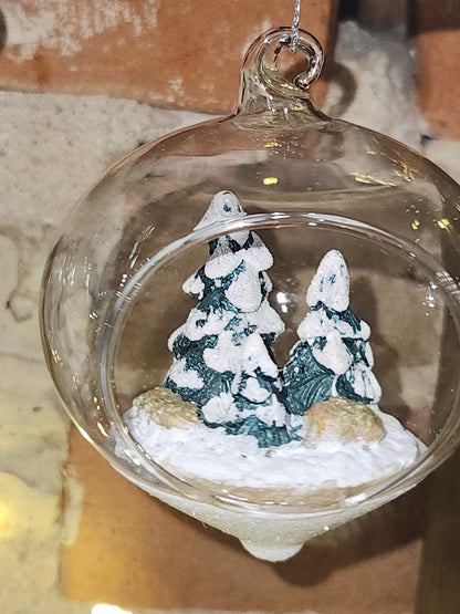 Glass Forest Terrarium Ornament