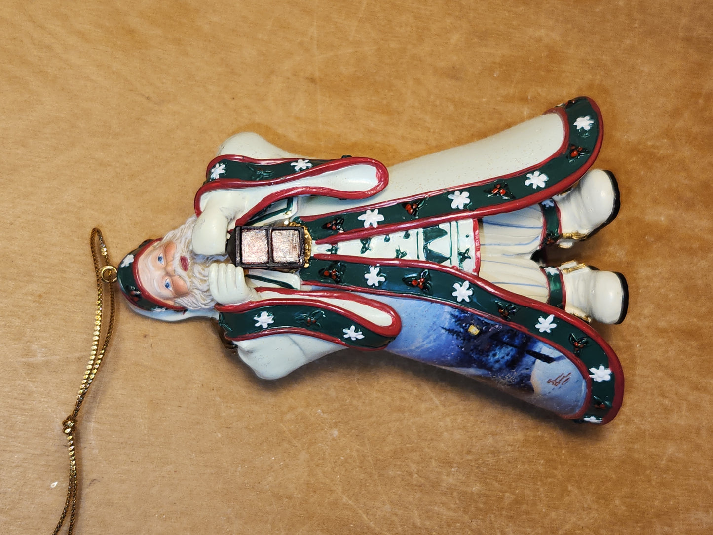 Vintage Thomas Kinkade Ashton Drake Ornament Dawn of Christmas Day Santa 2003