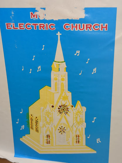 Vintage Musical Church Plays Silent Night AS IS Does Not Light Up Hong Kong