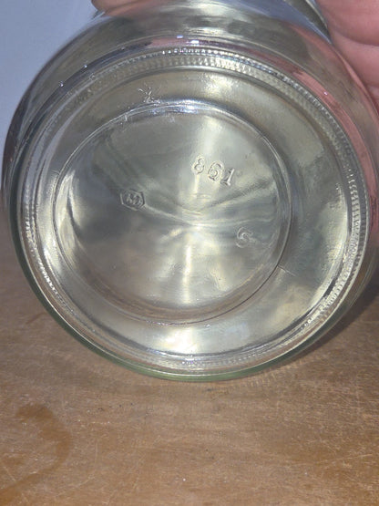 Vintage Food Jar Miracle Whip with Metal Lid Large Holds 6 Cups Extra Large Mouth jar56