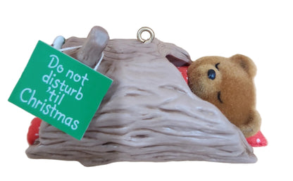 Vintage Hallmark Keepsake Ornament Do Not Disturb Bear 1985
