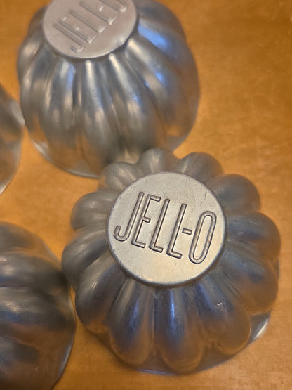 Vintage Jello Brand Aluminum Tins Molds Cake Tart Set of al66