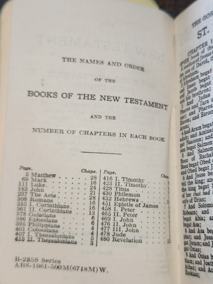 Vintage New Testament American Bible Society New York, NY nt4