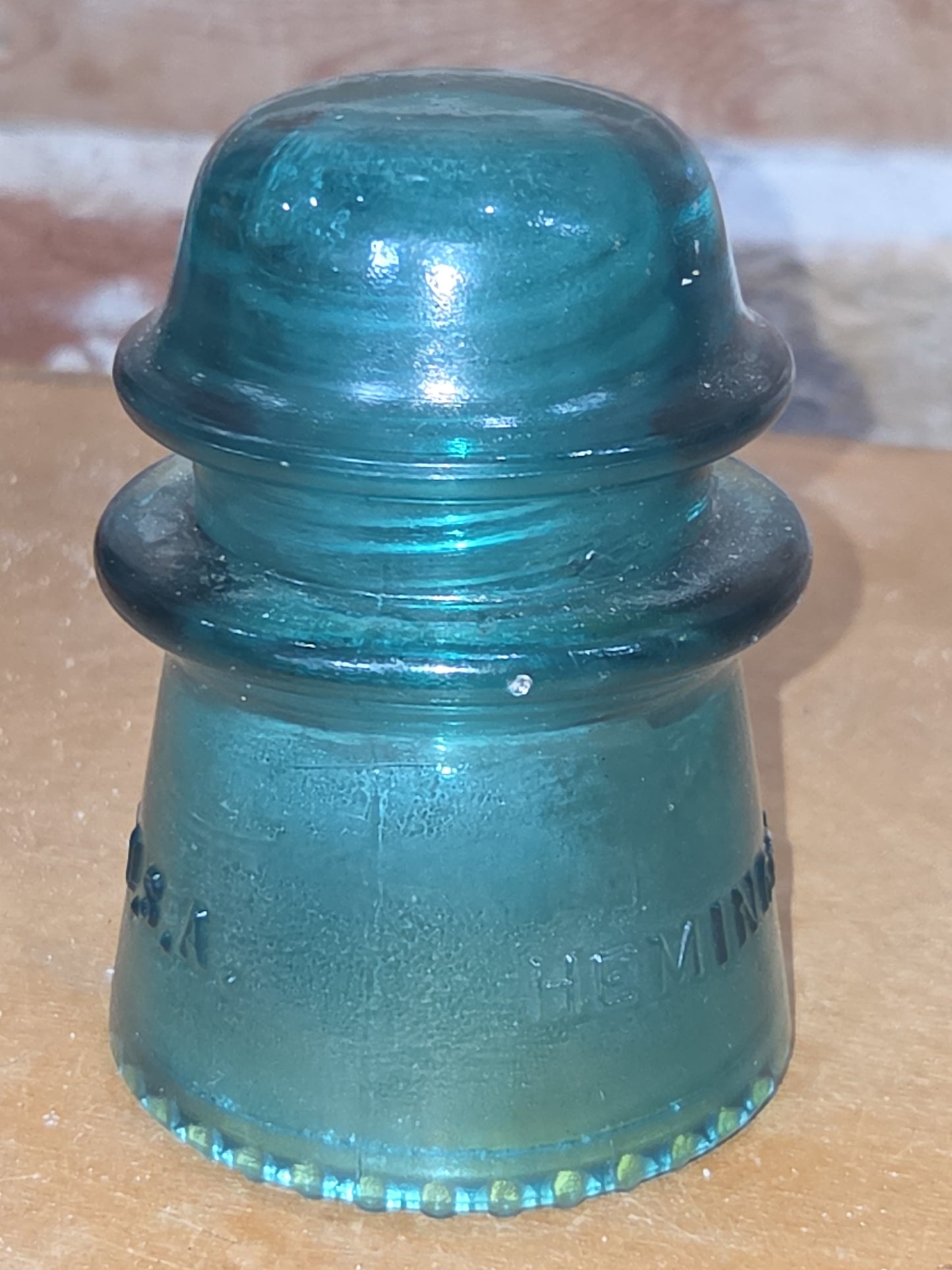Vintage Insulator Hemingray #16 Teal Glass AS IS h616t