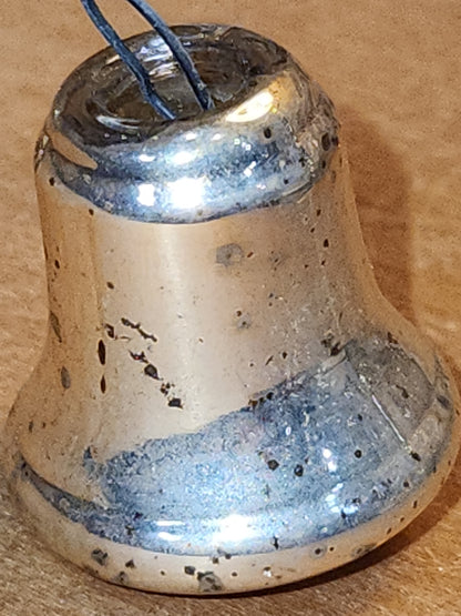 Vintage Mini Mercury Glass Bell Ornaments Set of 3 mg01