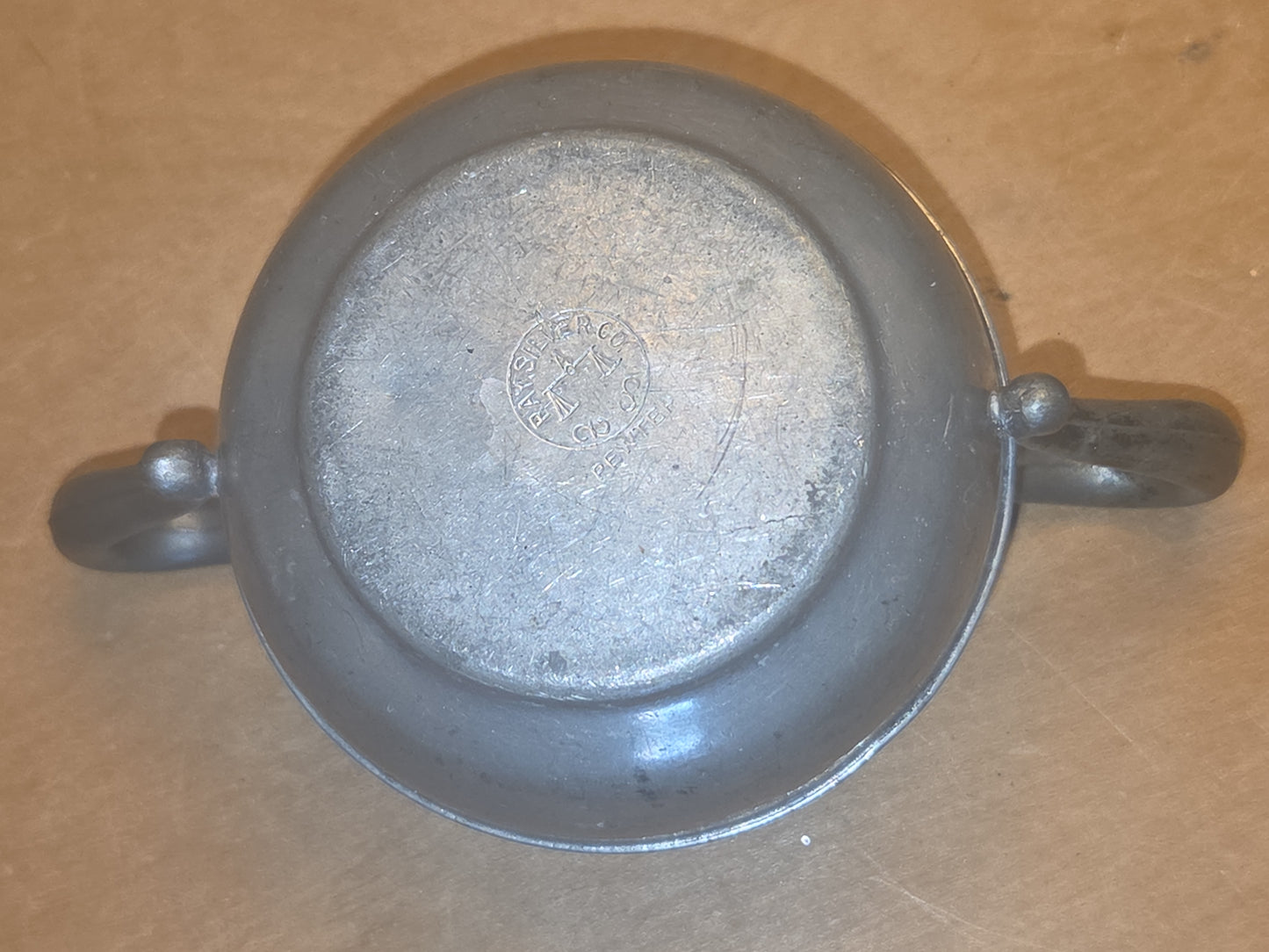 Vintage Pewter Sugar Bowl Ray Silver Co AS IS pt4