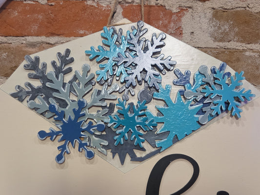 Snowflake Winter Insert for Envelope Door Sign *sign sold seperately* ei27