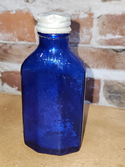 Vintage Medicine Bottle Squibb and Sons Cobalt Blue Glass. Pat. June 30, 1925 vb9