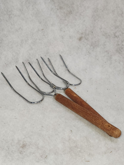 Vintage Primitive Serving Forks Turkey forks Servers for6