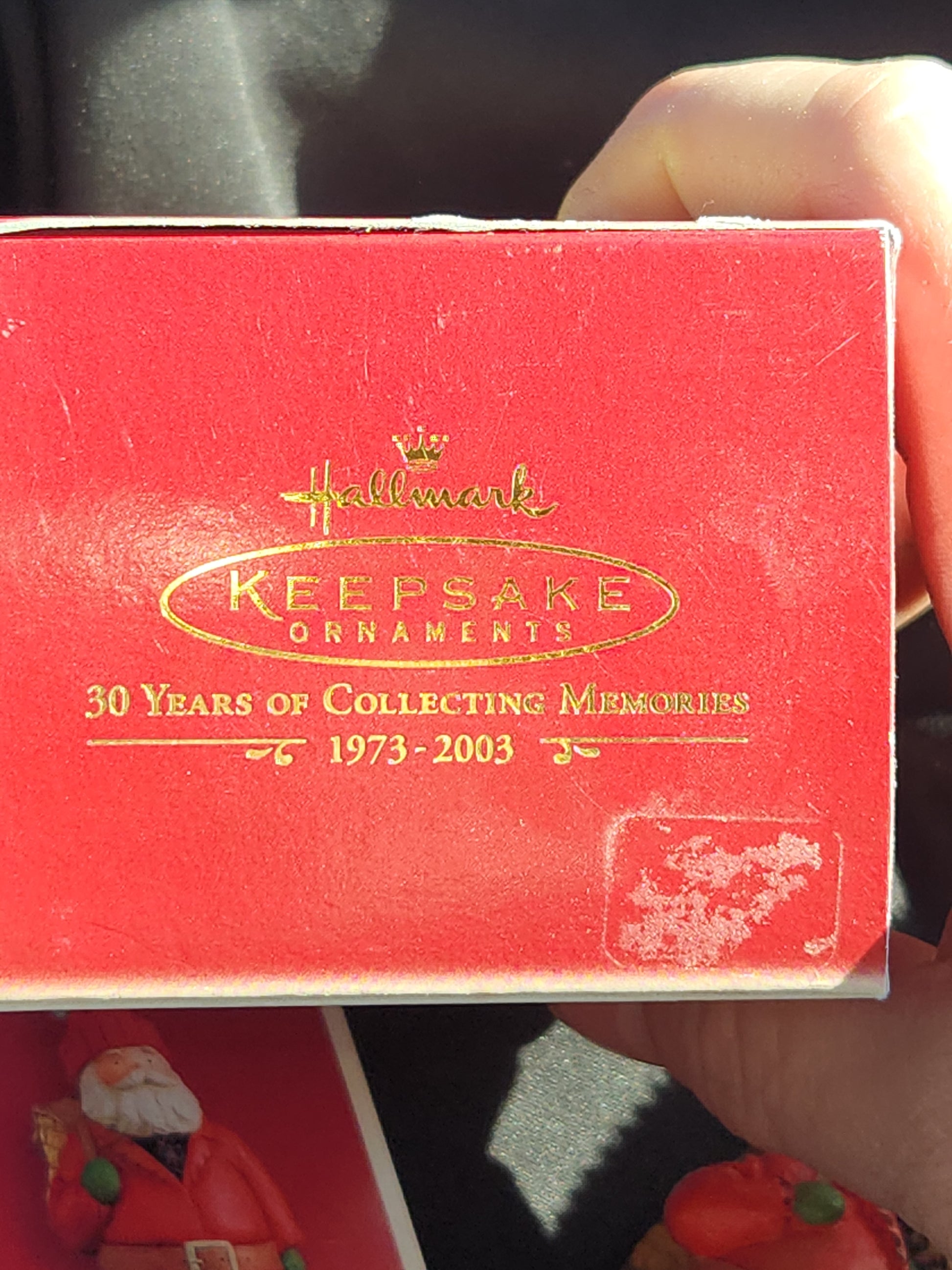 Vintage Hallmark Keepsake Ornament Kris Kringle Handcrafter 2003 Santa Backpack