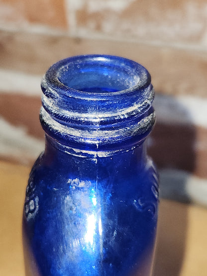 Vintage Medicine Bottle Squibb and Sons Cobalt Blue Glass. Pat. June 30, 1925 vb9