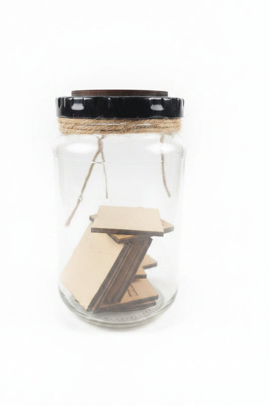 Family Fun Jar Pick an Activity with Twine Bow ffj7