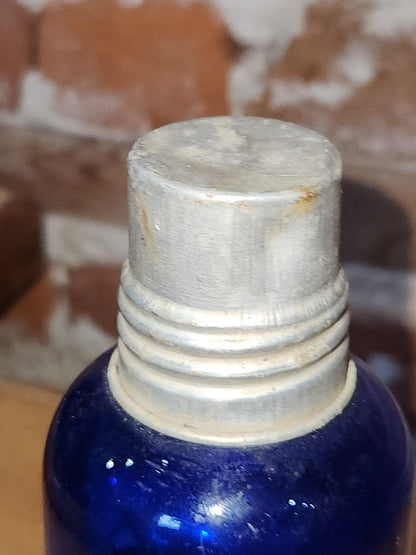 Vintage Medicine Bottle Cobalt Blue Glass vmb2