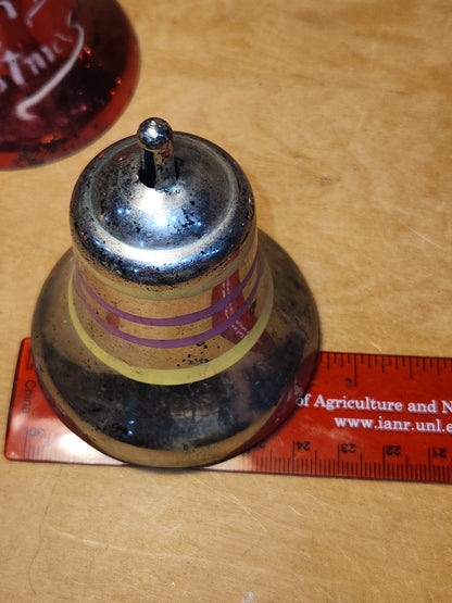 Vintage Hard Plastic Bells Unmatched Set of 4 AS IS bel8
