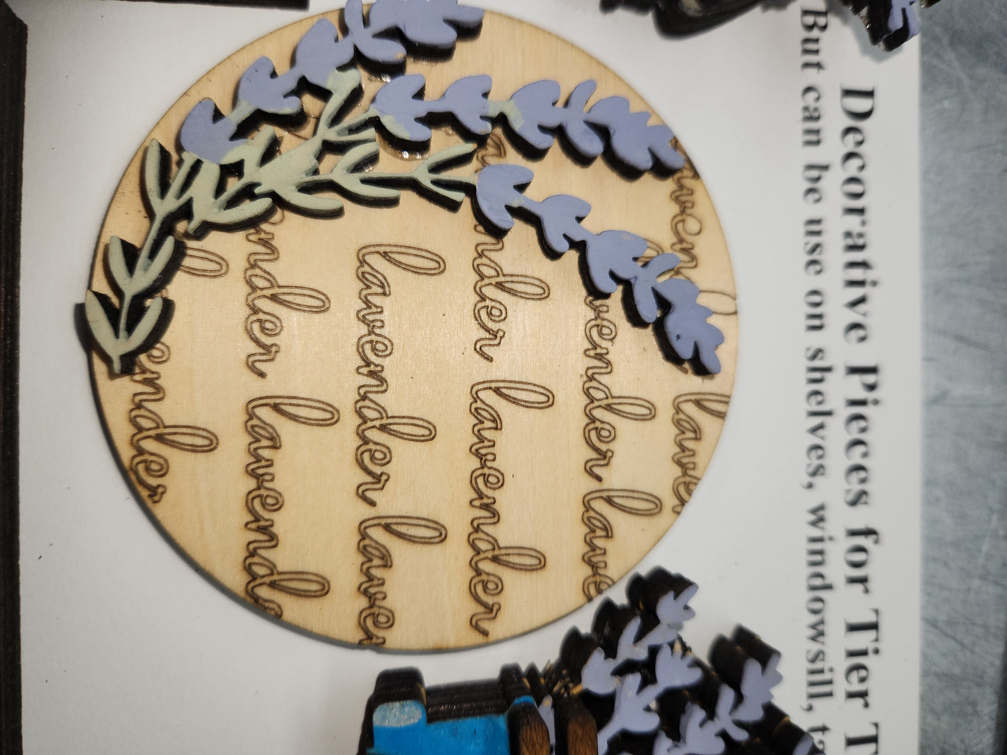 Tier Tray Decorations Handcrafted Lavender Fresh Cut Lavender Lavender Market Blue Truck ttl1