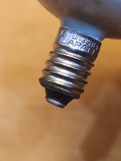 Vintage Bell Light Bulb Christmas Tree Ornament Holly Red Berries Pink Stripe LO1