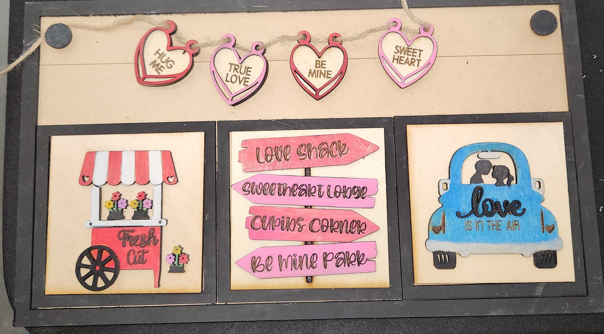 Valentine's Day February Insert Kit for Interchangeable Frame Can Fit Arch, Rectangle, or Square Frame FRAMES SOLD SEPARATELY