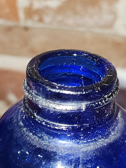 Vintage Medicine Bottle Cobalt Blue Glass vmb2