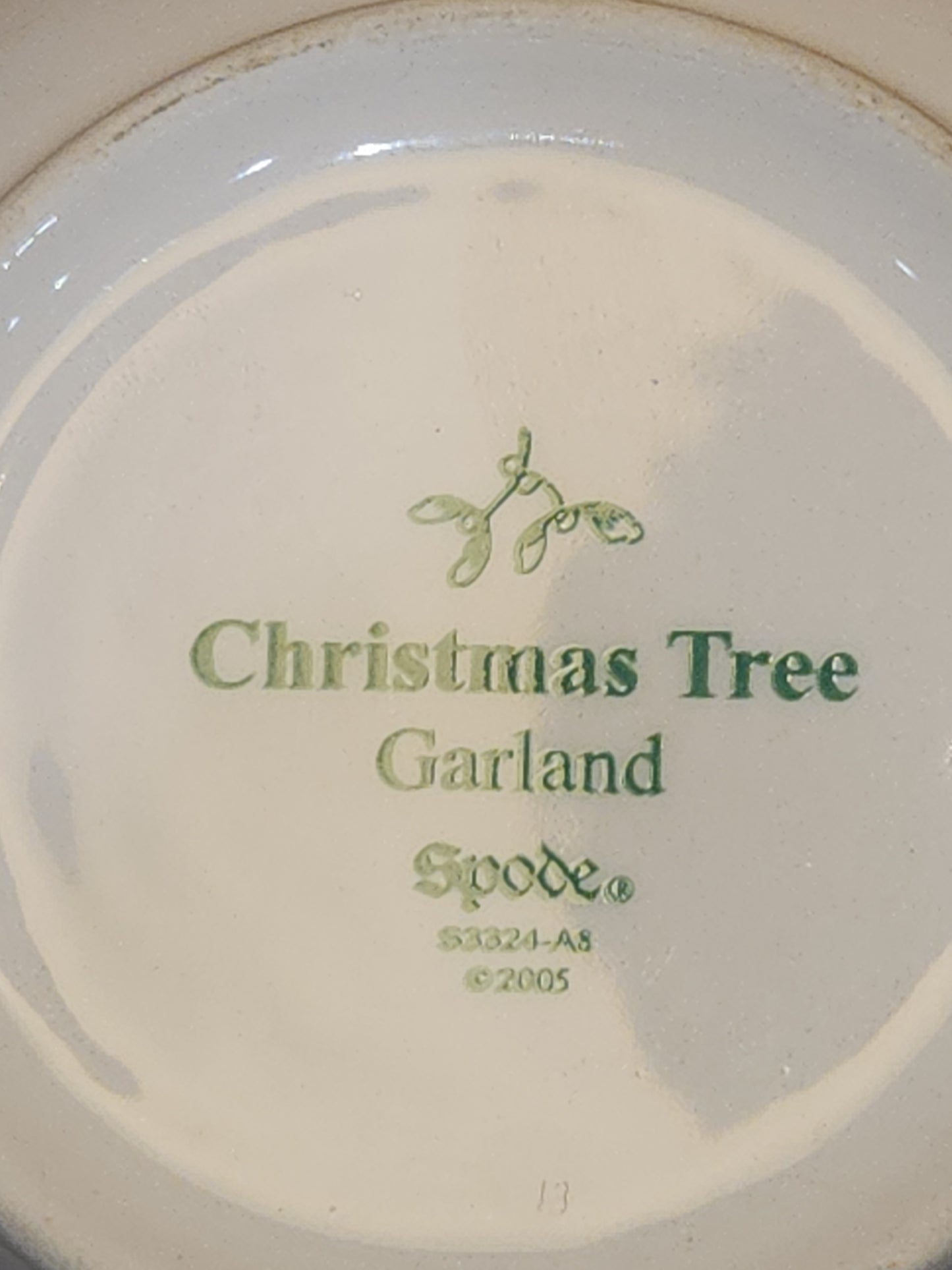 Spode 7" Small Bowl Christmas Tree Garland Pattern 2005 Made in China sp02