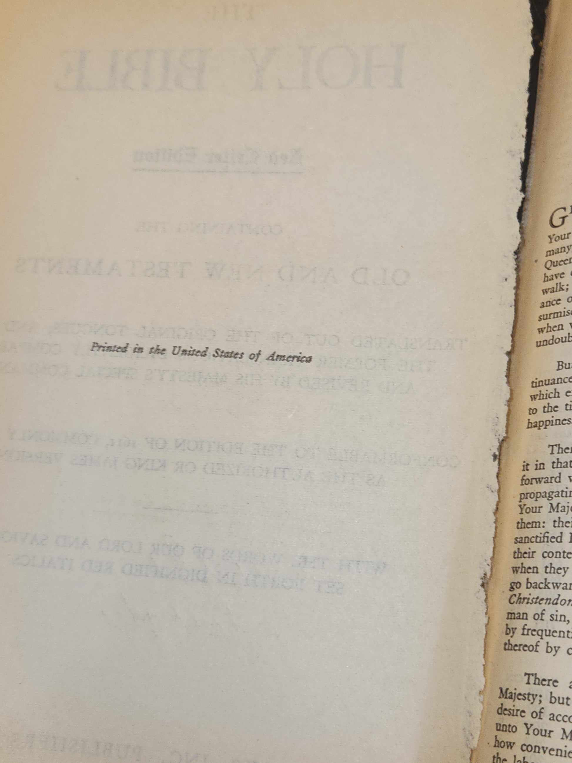 Vintage Hardcover Zipper The Holy Bible Red Letter Edition vb03