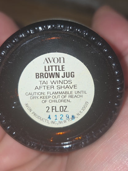 Vintage Avon After Shave Little Brown Jug Tai Winds Has Box va8