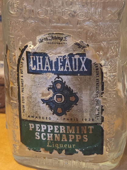 Vintage Liquor Bottle CHATEAUX Peppermint Schnapps vlb1