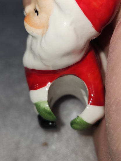 Vintage Santa Candle sitter Made In Japan 3" sn66