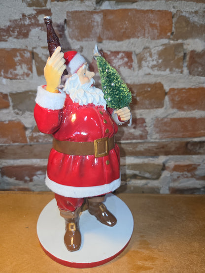 Vintage Coca-Cola Department 56 75th Anniversary Santa Holding Tree and Coke 2006 sf04
