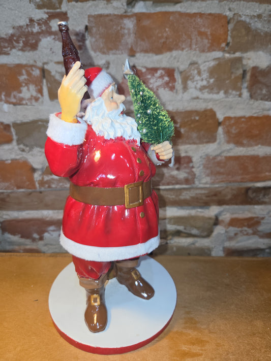 Vintage Coca-Cola Department 56 75th Anniversary Santa Holding Tree and Coke 2006 sf04