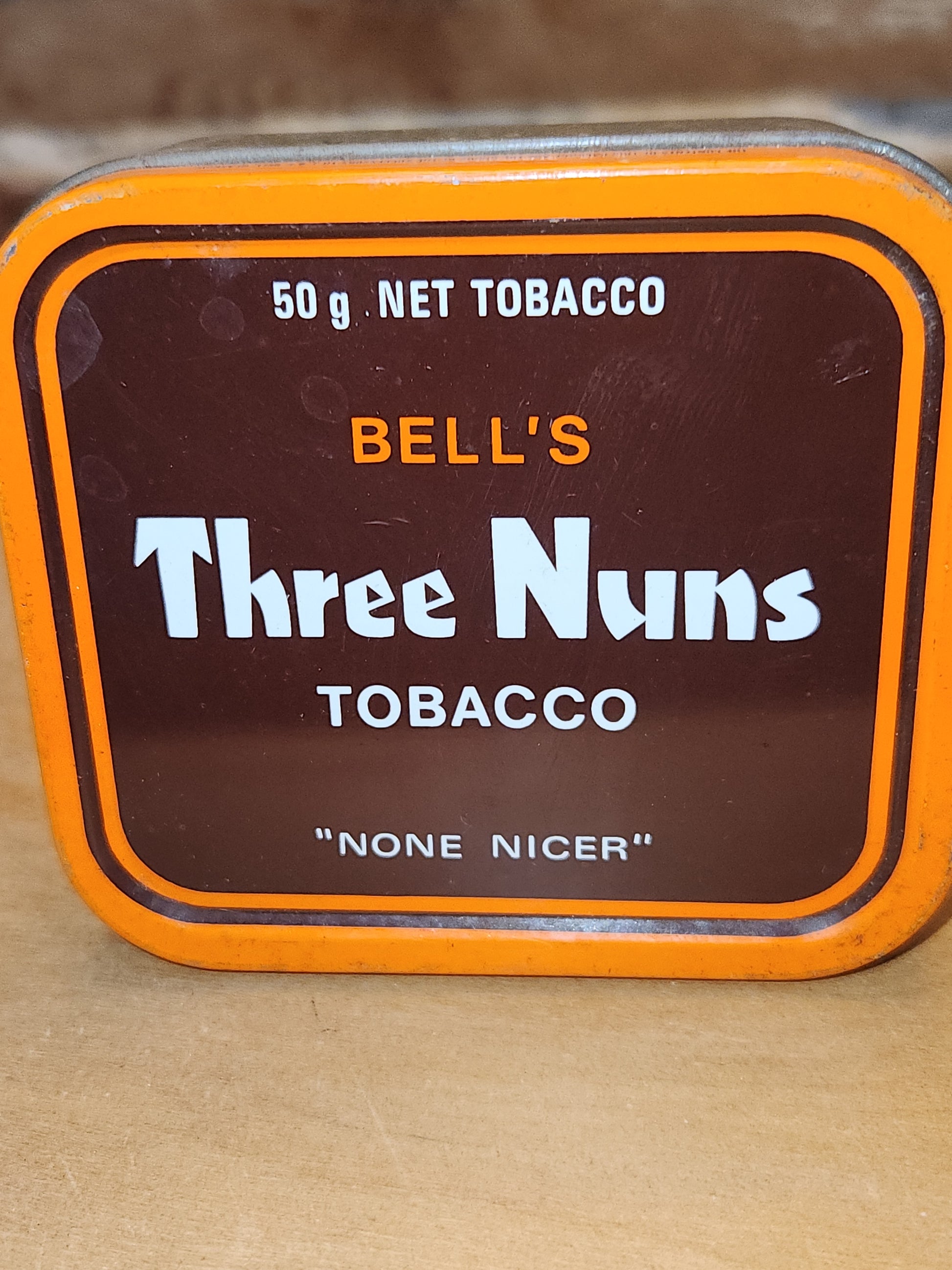 Vintage Bell's Three Nuns Tobacco Tin 50 g Empty NO Contents Glasgow tin014