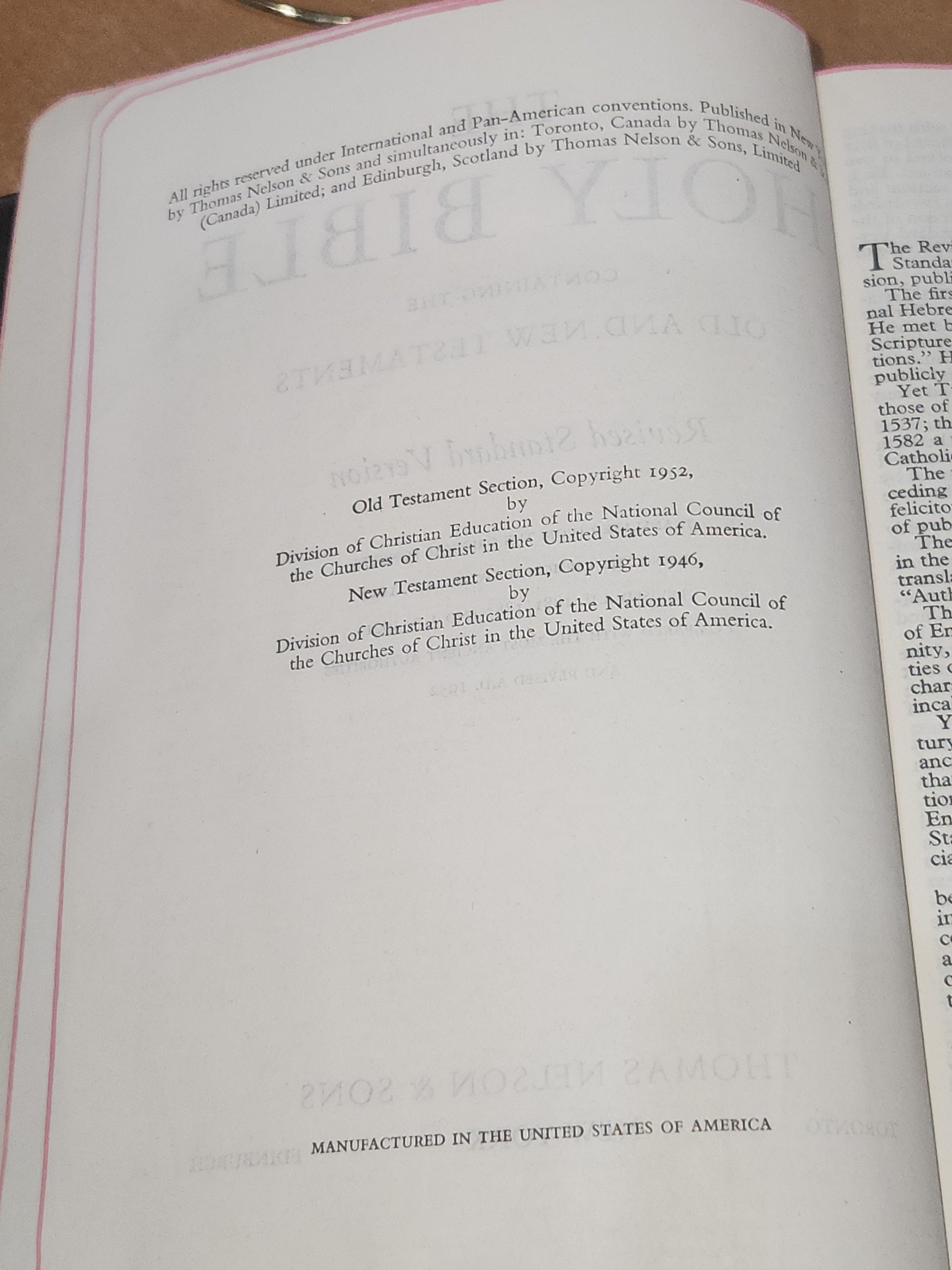 Vintage Hardcover Bible Thomas Nelson & Dons vb89