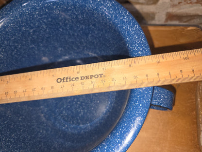 Blue-Speckled Enamelware Chamber Pot NOT VINTAGE ew453
