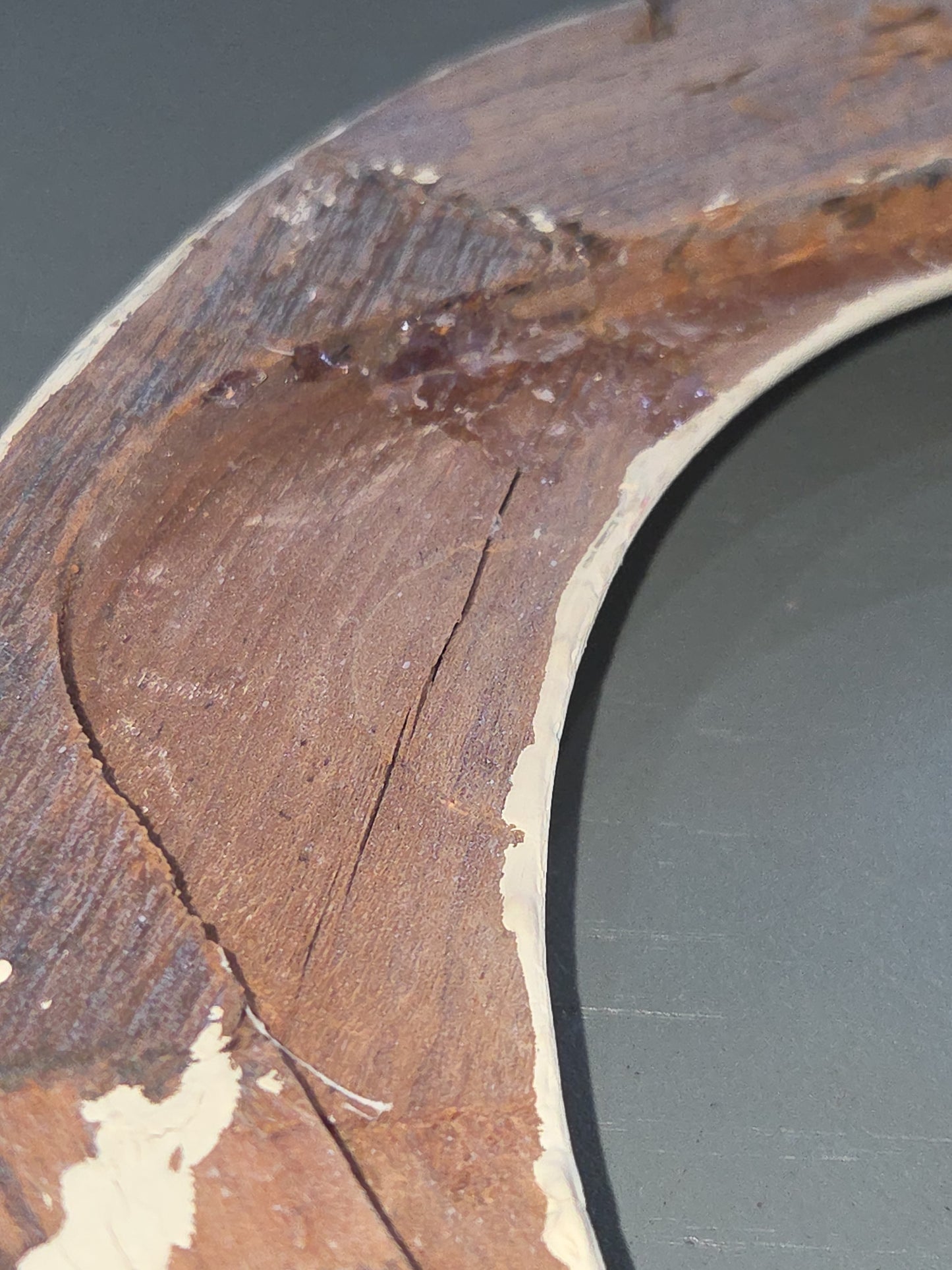 Antique Wooden Oval Photo Frame