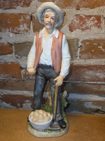 Vintage Homco Home Interior Design Denim Day Farmer 8807 Potato fii1
