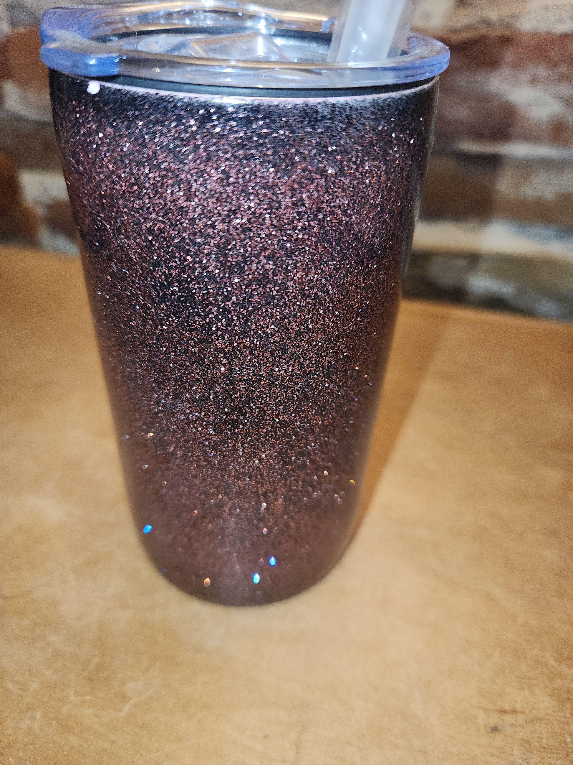 12 oz Insulated Stainless Steel Resin and Glitter Gippy Tumbler Sippy Cup CLEARANCE sc5