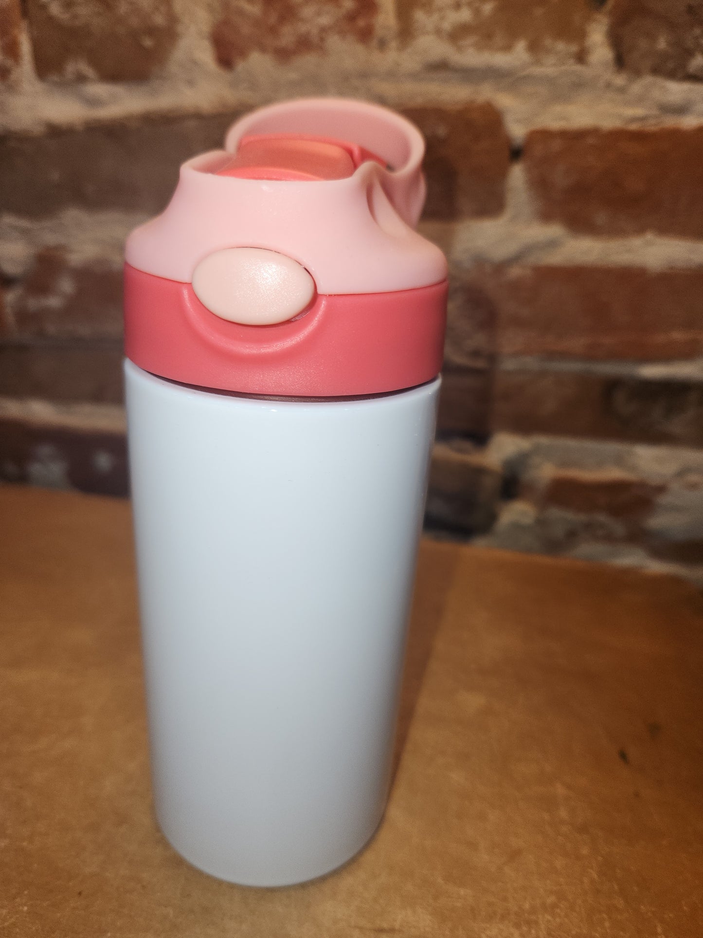 Custom Order Kid's 12 oz Tumbler with Pink and Hot Pink Flip Top Lid