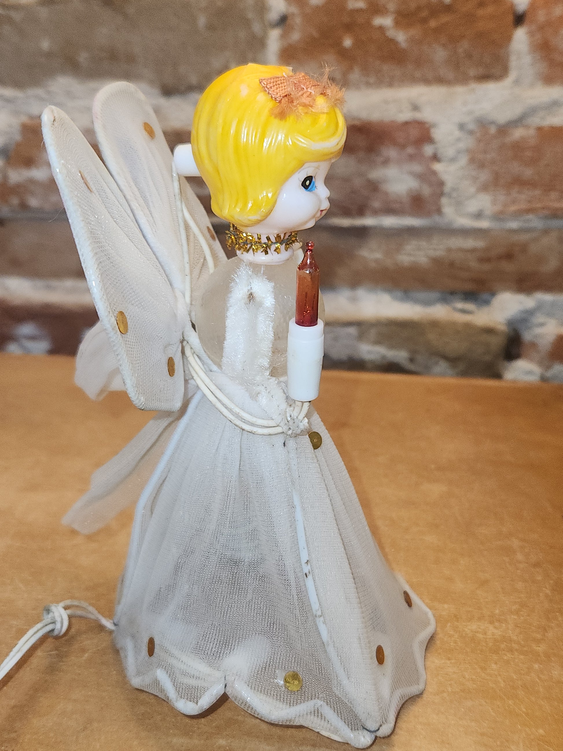 Vintage Christmas Tree Topper 7" Flashing Angel tt09