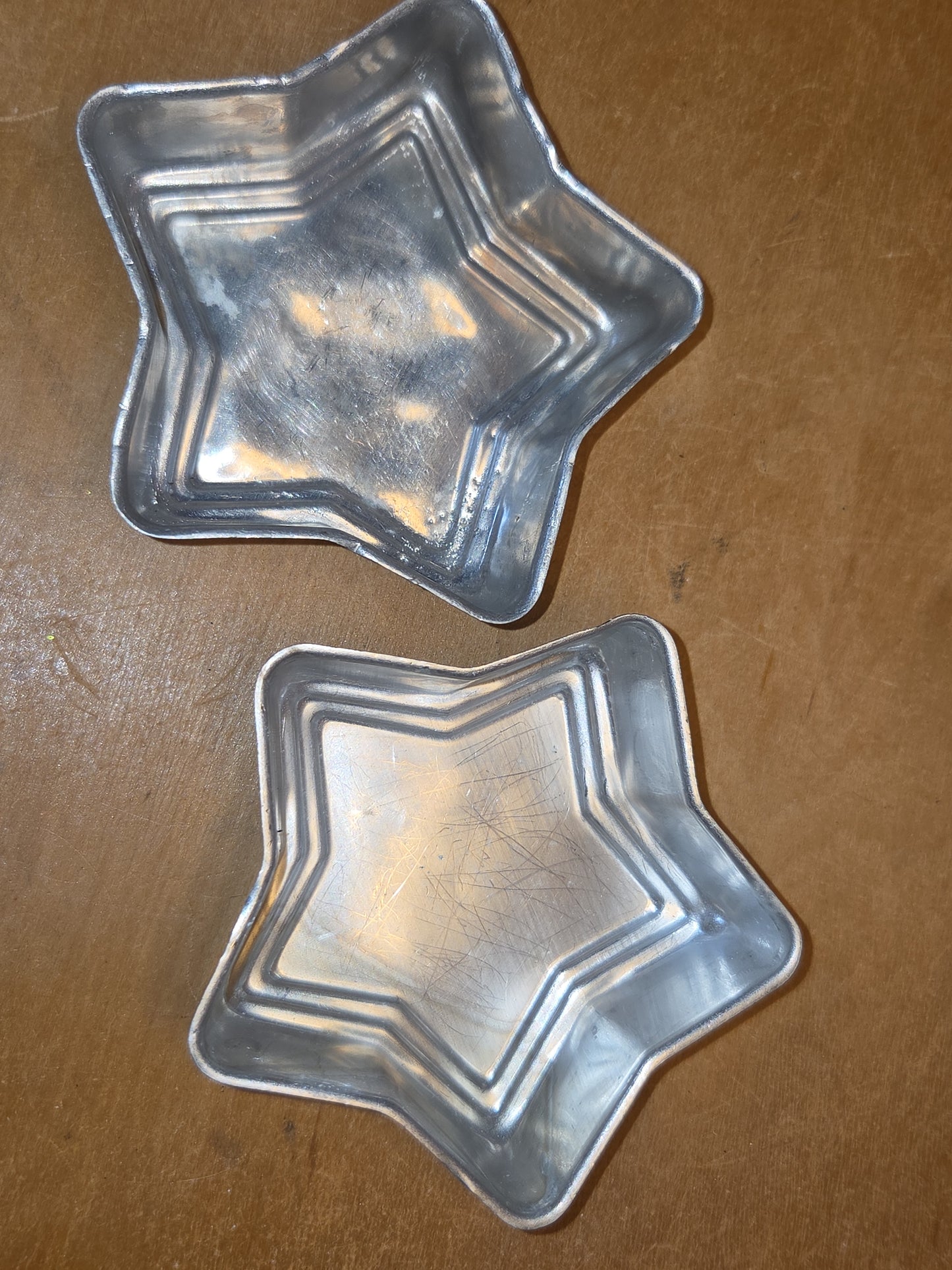 Vintage Star Aluminum Tins Molds Cake Tart Set of al51