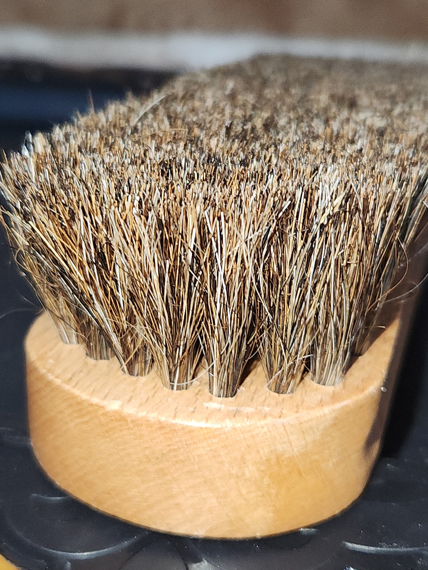 Vintage Shoe Polish Brush Wooden Probable Horse Hair bh6