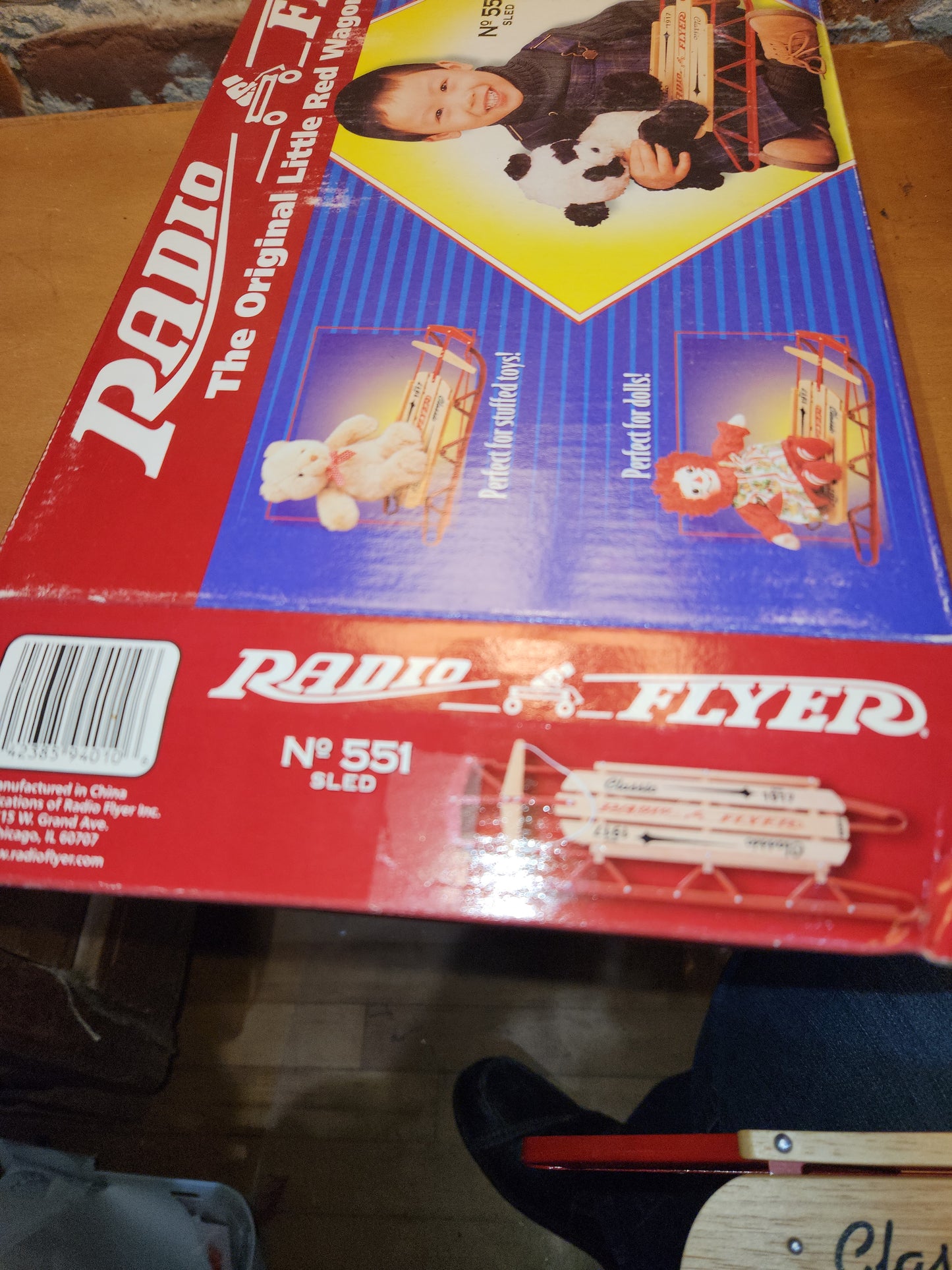 Vintage Radio Flyer Original Little Red Wagon No. 551 Sled New in Box