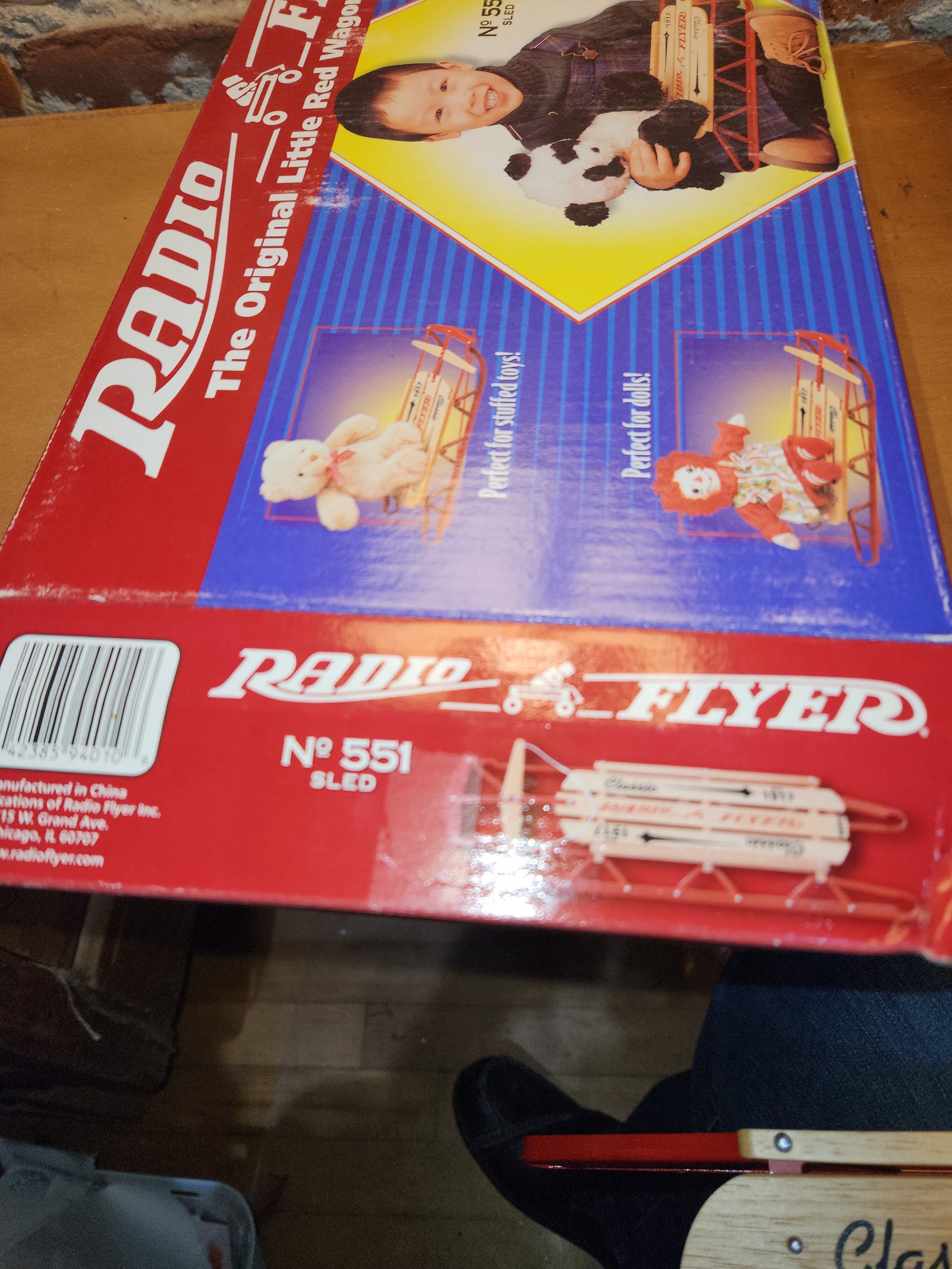 Vintage Radio Flyer Original Little Red Wagon No. 551 Sled New in Box