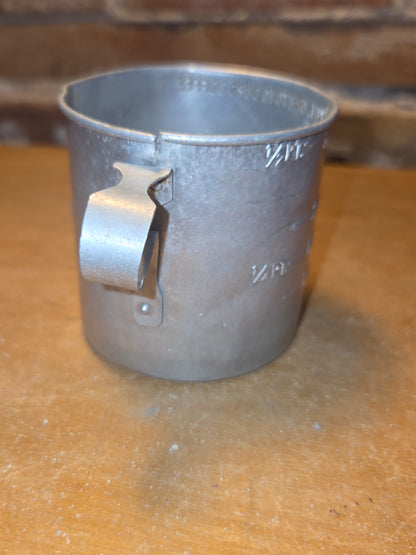 Vintage Aluminum Cup Compliments of Java Coffee Mills, E.J. Petru Prop Chicago ac78