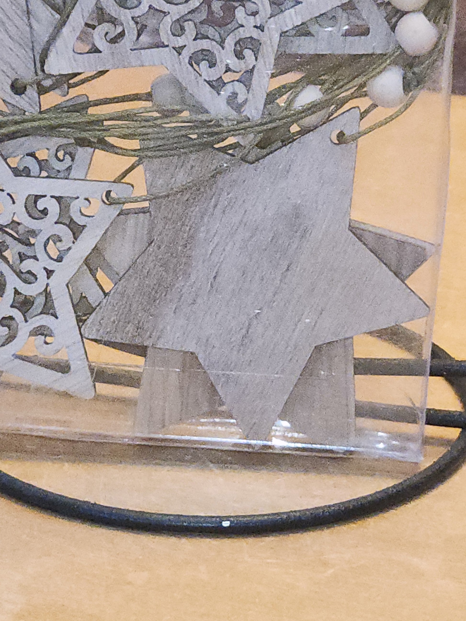Wooden Star Ornament Set Of 12 CLEARANCE wo78
