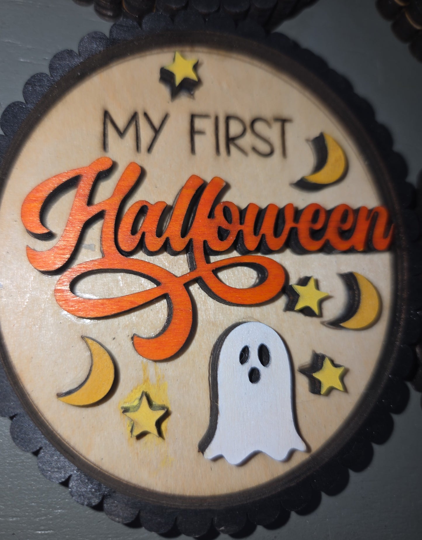 Baby's First Year Holiday Milestone Photo Prop Set of 10 Wooden bp2
