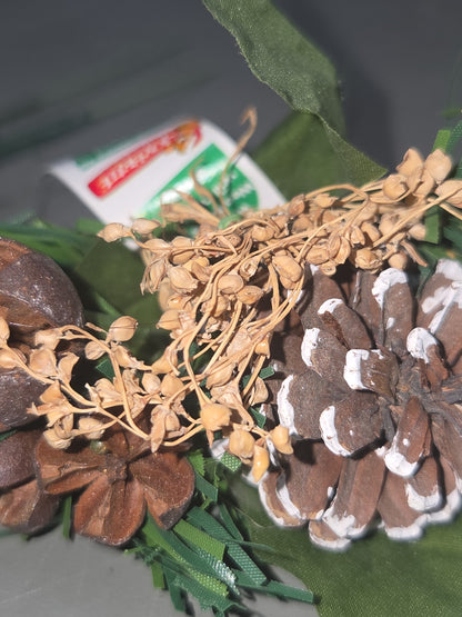 Vintage Joybrite Christmas Picks Lot of 5 Pinecone Bakuli Pods Baby's Breath jb76