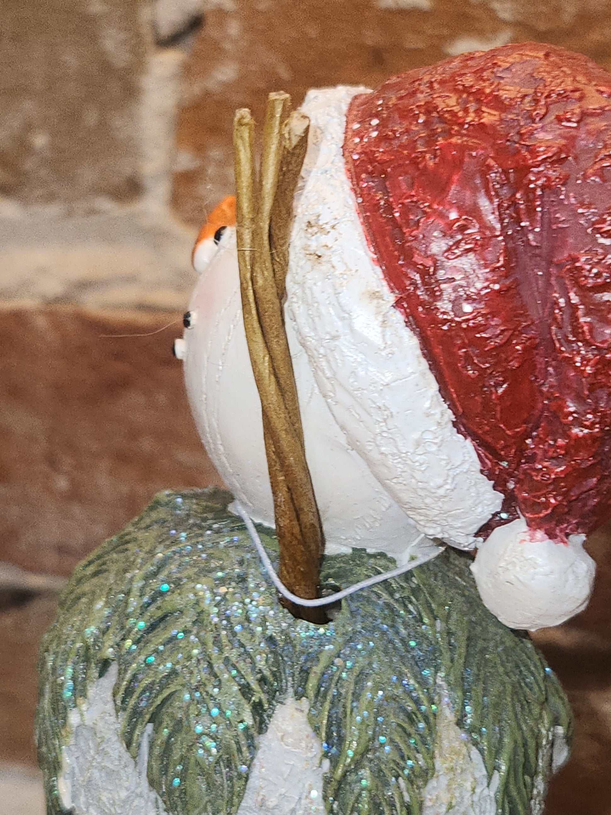 Snowman Figurine with Rustic Look sm17