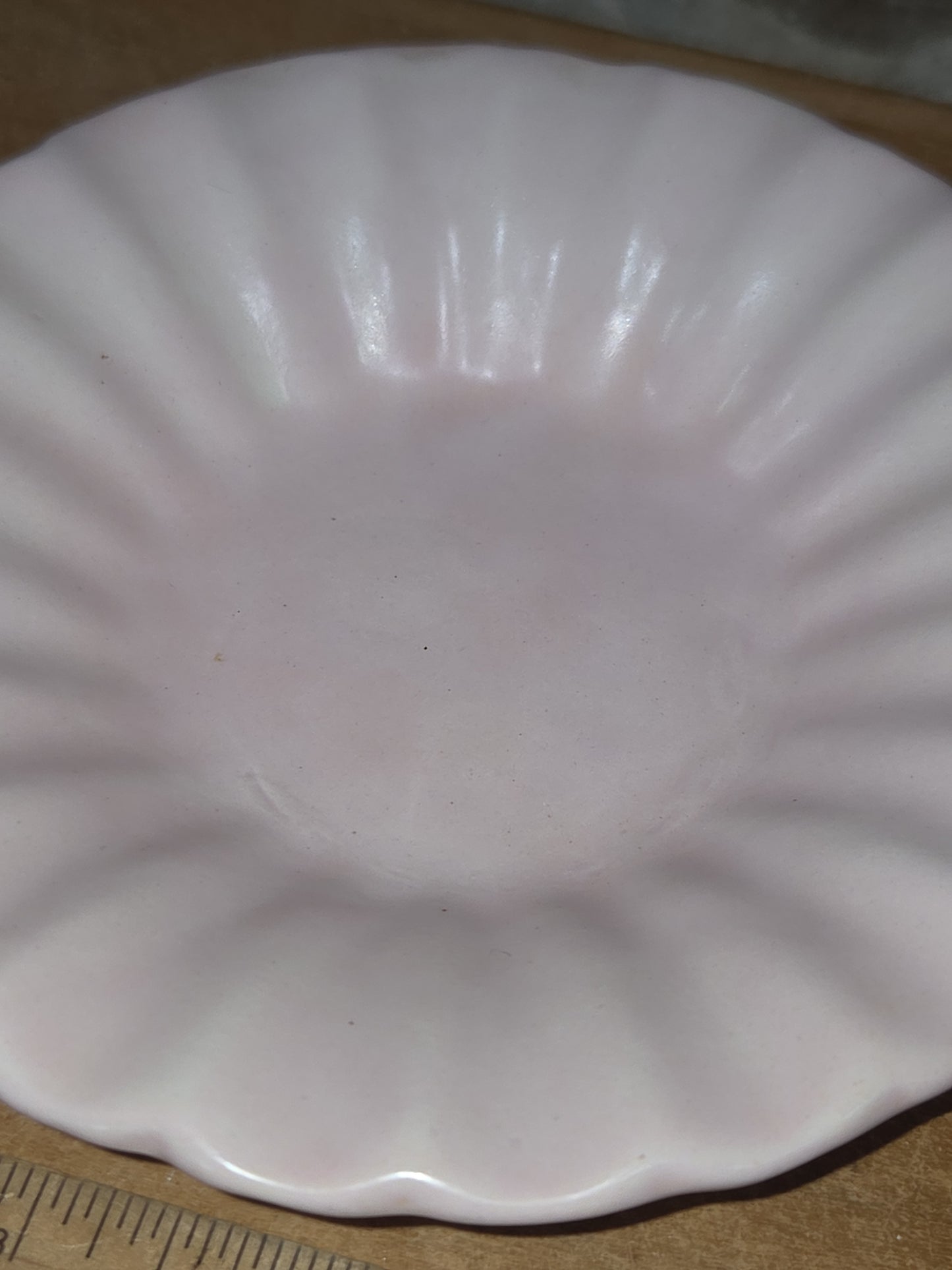 Vintage Ceramic Bisque Pitcher and Bowl 6" Tall Light Pink vp1