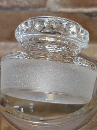 Anyique US Glass Dakota Clear Glass Square Container with Ground Polished Lid 4 1/2" sj4