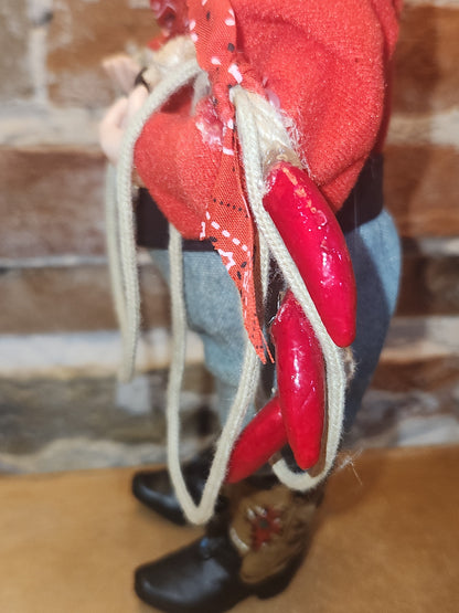 Ashland Christmas Cowboy Santa Boots Rope Belt Buckle sf50