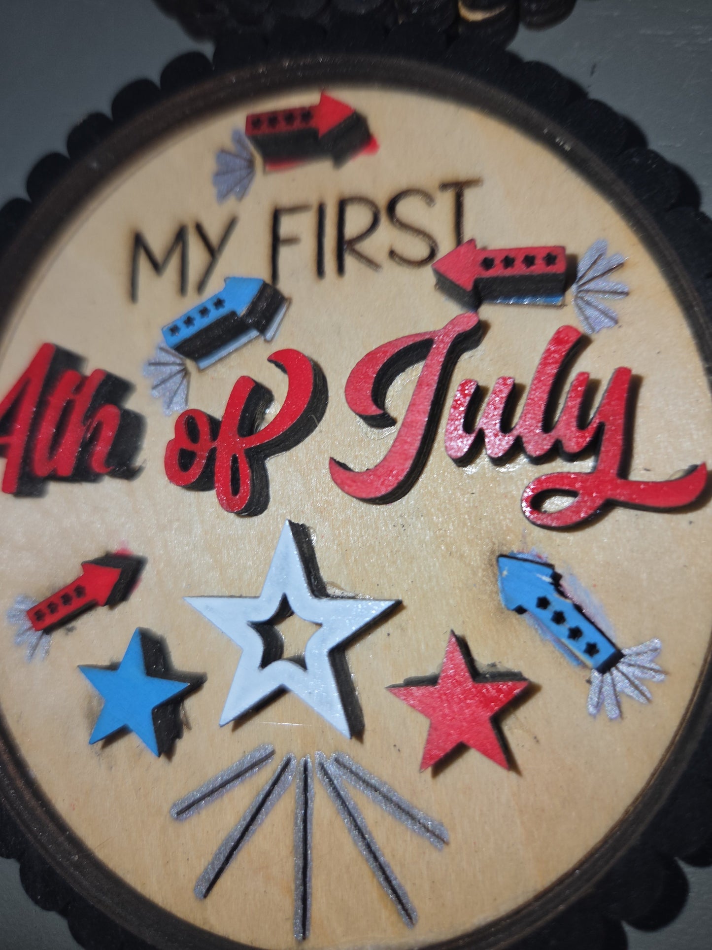 Baby's First Year Holiday Milestone Photo Prop Set of 10 Wooden bp2